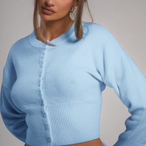 MUSERA Knitted Button Through Top