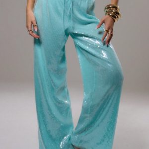 MUSERA Sequin Low Rise Trousers